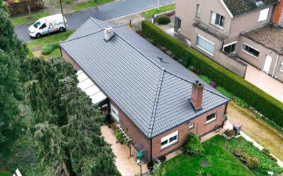 Leikleurige dakpannen in Zele